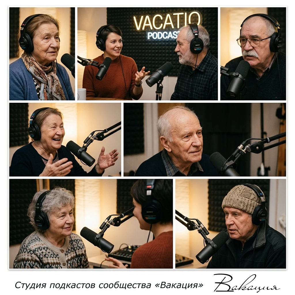 Мужчина записывает свой аудиоблог для сайта Вакация